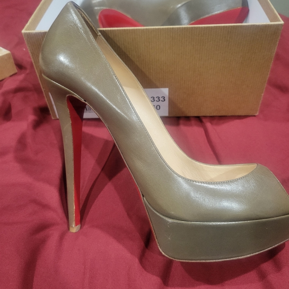 Christian Louboutin SPIKOO 100 PVC/SPECCHIO / TRANSP/LIGHT GOLD